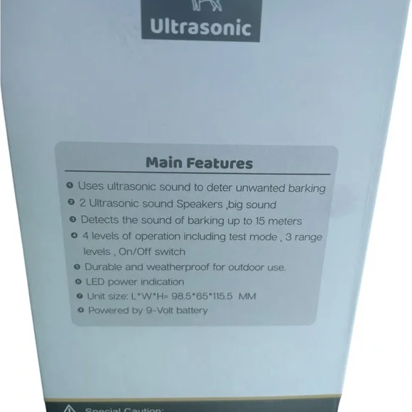 SOLD:
Ultrasonic Dog Bark Control Device – New in Box - Picture 3 of 4